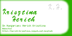 krisztina herich business card